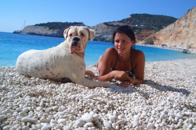 Aika stella blazius in njena lastnica NIna v Grčiji 2007