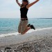 wiiieeeuu :-D  me, jumping by the sea