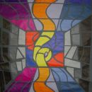 Tistega čarobnega dne - vitraž (delo nagrajeno na mednarodnem bienalu Mozaik prijateljstva