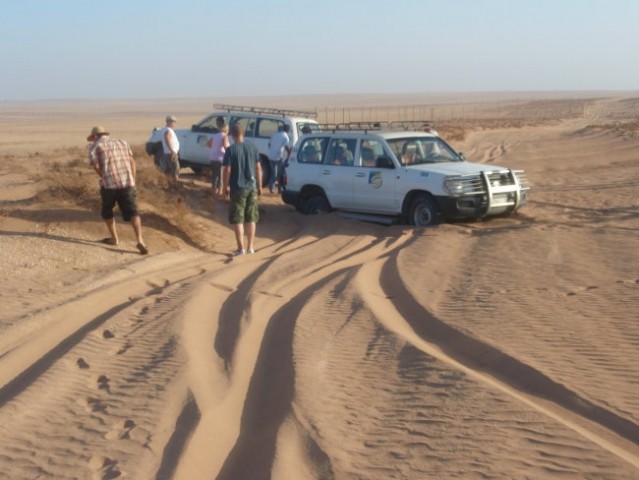 Takole smo obtičali v puščavskem pesku na safariju