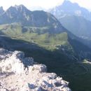 Monte Averau. Pogled na prelaz Giau 2236 m, katerega mi žal ni uspelo odpeljati.