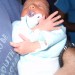 Lana pri očku v porodnišnici 25.8.2008