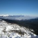 Na vrhu Mrežc, v panorami Karavank in Kamniških Alp