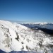 Na vrhu Mrežc, pogled na Lipanski vrh in Karavanke s Stolom