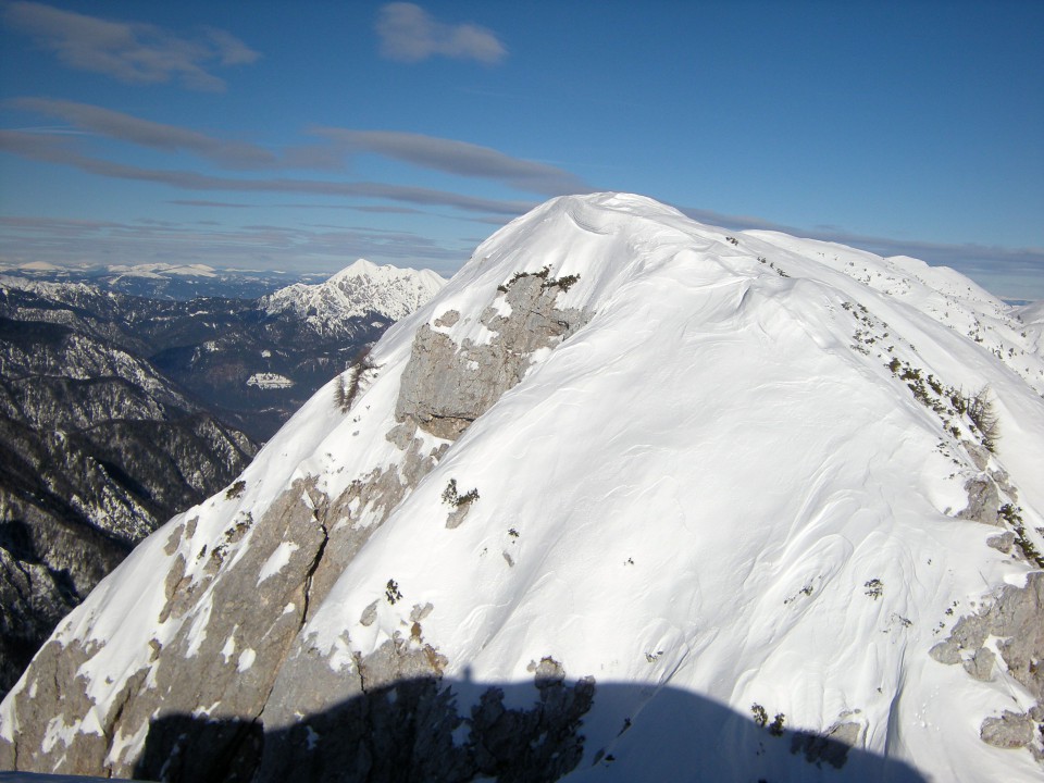 Na vrhu Mrežc, pogled na Kepo in Lipanski vrh  