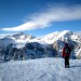 Na vrhu Mrežc, zadaj Triglav, Rž in Rjavina