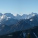 Panoramski pogled iz sedla med Malo Peco in  Kordeževo glavo na Savinjske Alpe