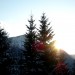 Dovška Baba, na planini pod plezališčem, sončni zahod