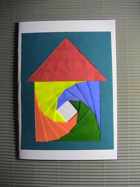 Iris folding hiška