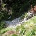 možic, mravljišče in suho rušje nakazujejo začetek prehoda ob grapi Za Vratam
