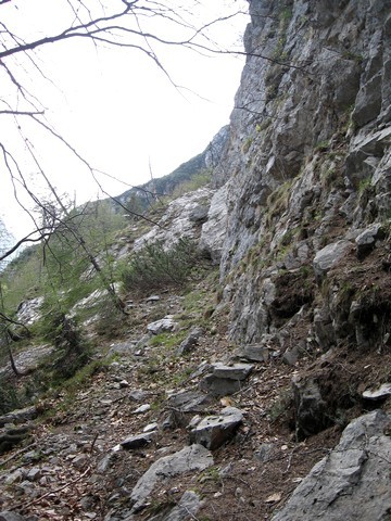 še zadnje skalne plati tik pred Zabrložnico
