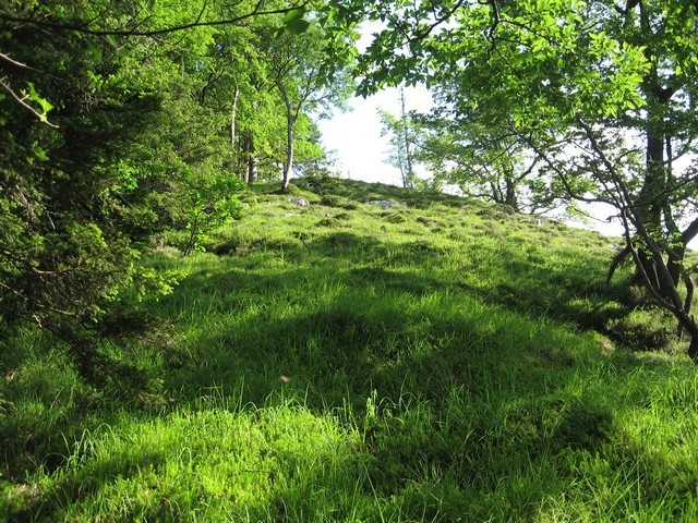 In poševno desno nazaj na prvi greben