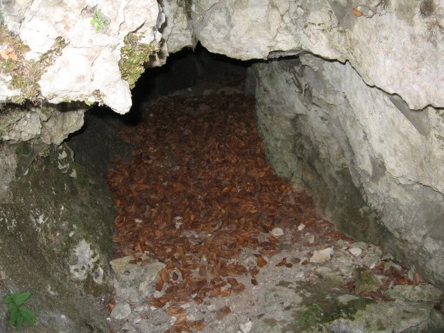 Vhod je zelo nizek, zadaj pa se da stati pokonci