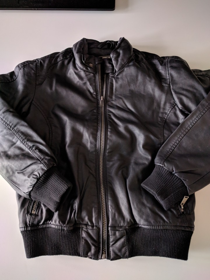 PU jakna, imitacija usnja, NOVA, vel.148, cena 10€