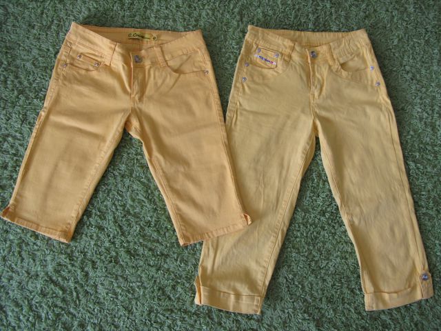 Dvojne rumene hlače