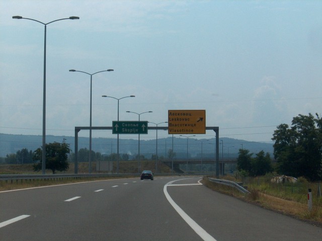 Utrinek s poti - avtocesta v Srbiji