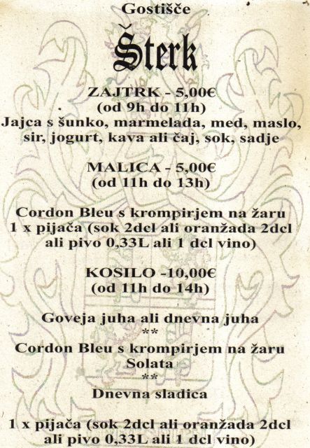 Jedilni list-Bill of fare-Spaisekarte - foto