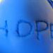 Modra steklenička upanja - napis / Blue bottle of hope - inscription