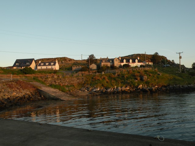 Škotska Harris hostel in sončni vzhod. - foto