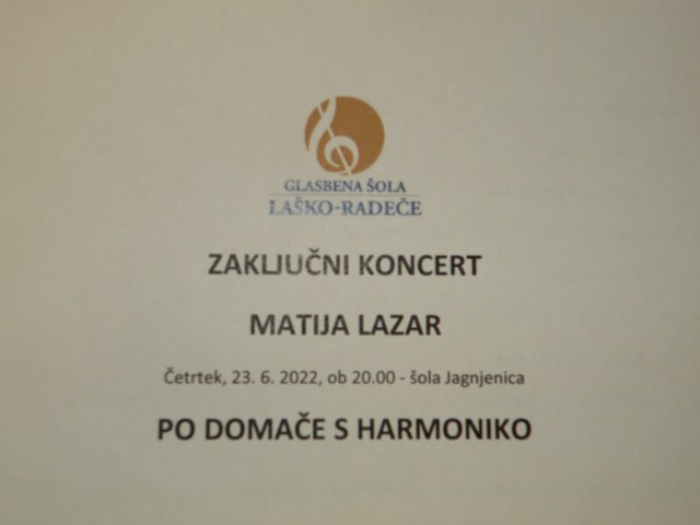 Zaključni koncert Matije  na Jagnjenici - foto