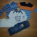 modra majčka črtasta + hlače mojster miha št.86  6€