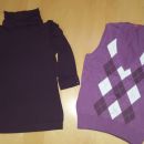 espirt brezrokavnik + 3/4 pulij vijola št. M / M  3€
