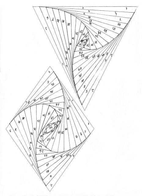 Iris folding predloga trikotna in štirikotna