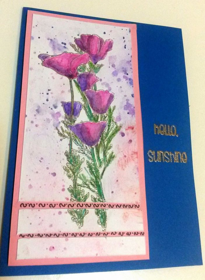 Bloom purple watercolor