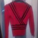 rdeče črn modni puloverček,XS,3€