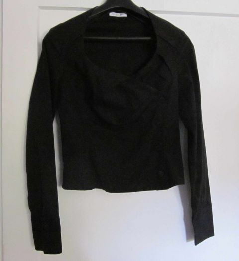 Bluza iz črnega bombaža Nara Camicie, velikost 36