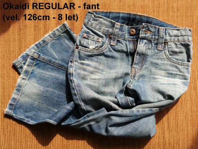 Fantovske jeans hlače OKAIDI REGULAR (vel. 126cm - 8let) - 5€