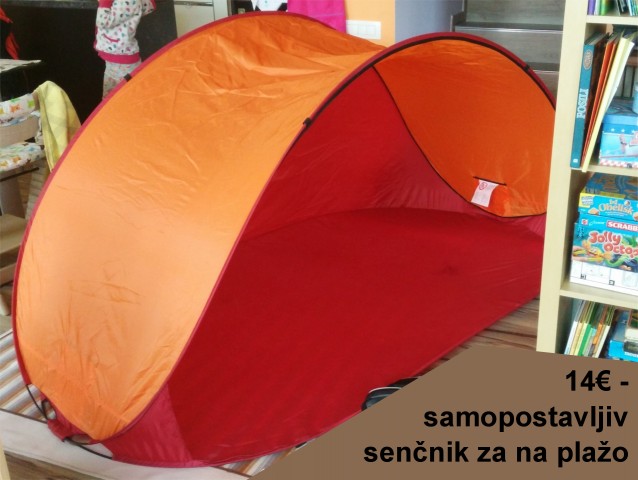 Samopostavljiv senčnik za plažo - 14€