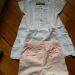 Bela tunika, od 6 do 9 mesecev, 4 eure, kratke hlače, baby roza barve, 4 eure