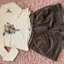 Zara majica 122, Okaidi nove kratke hlače 7-8 let. Krasen komplet. 10 eur.