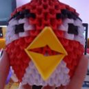 3d origami angry bird