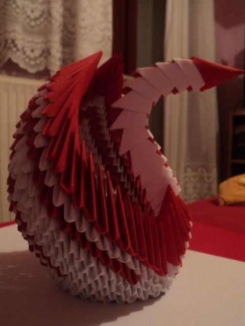 3d origami labod