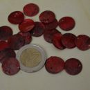 zaobljena školjka burdo rdeč - 1 eur/20 kom