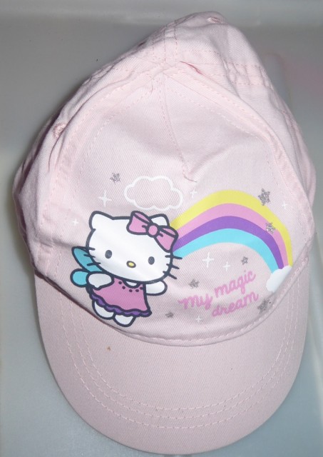 Roza dekliška kapa s šiltom H&M Hello Kitty, št.92-104, 18 mes.-4 leta