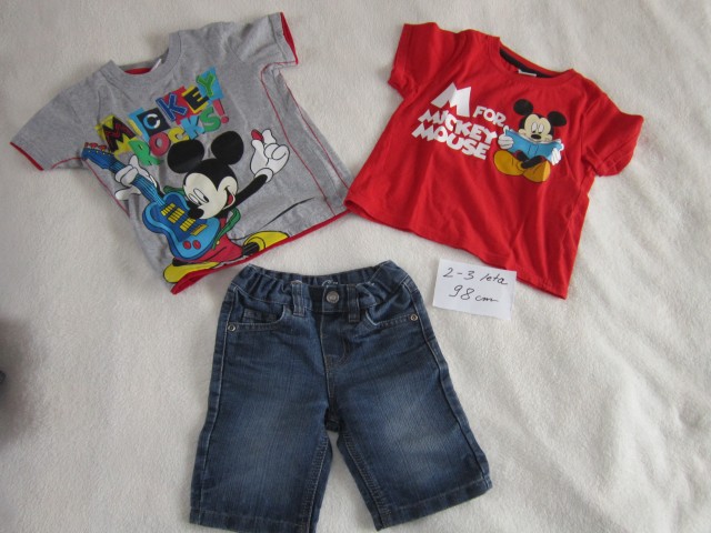 Disney majici mickey m. in kratke hlace 2-3  - foto