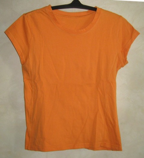 Oblačila 8 -  oranžna majica, bombaž, s