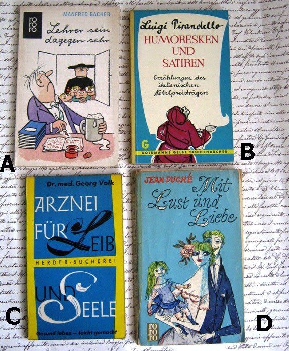 Knjige za utrjevanje znanja nemščine, IC: A,B,C,D= 1 eur