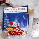 Pobarvanka za otroke Santas kitty helpers