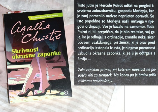 12 c. SKRIVNOST OKRASNE ZAPONKE, Agatha Christie   IC = 4 eur
