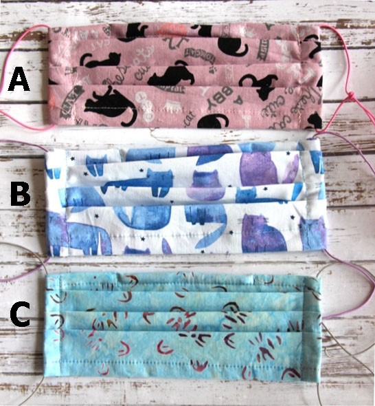 97a,b,c. Poletne mačkaste maske   IC = 4 eur