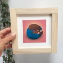 68b. Avtorska ilustracija Midve - roza, Pika-Barbara Ciuha, 18x18 cm   IC = 12 eur