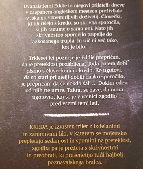 58a. Kreda (C.J.Tudor)  IC = 2 eur