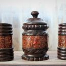 146. Set dveh kozarcev in posode iz lesa   IC = 8 eur