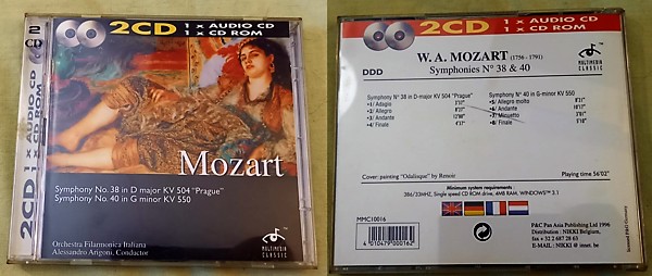18. Mozart CD    IC = 2 eur