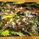 50. Abstraktna slika  Light in dark times, akril, 40x30 cm   IC = 10 eur