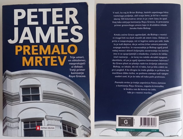 50e. Premalo mrtev, Peter James   IC = 5 eur